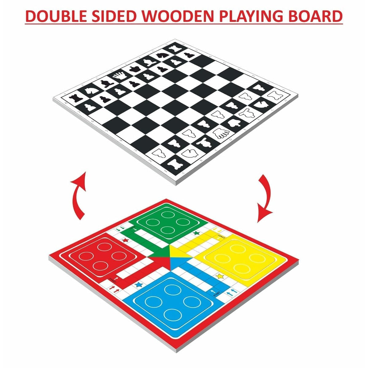 Ankit Toys & Games 2in1 Chess & Ludo Jumbo Game Set