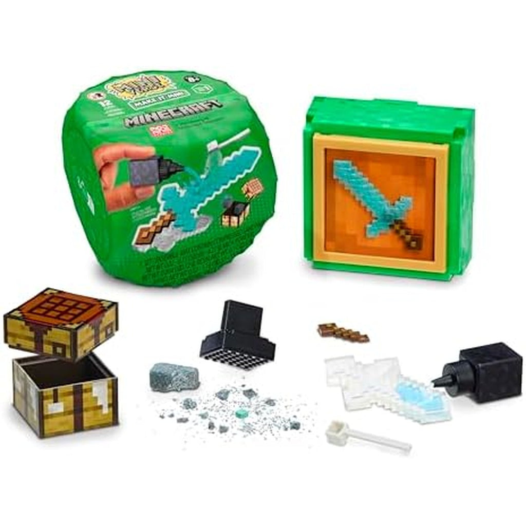MGA's Miniverse Make It Mini Minecraft - Minecraft Mini Collectables, Blind Packaging, DIY Resin Play, 12 Collectables, NOT Edible