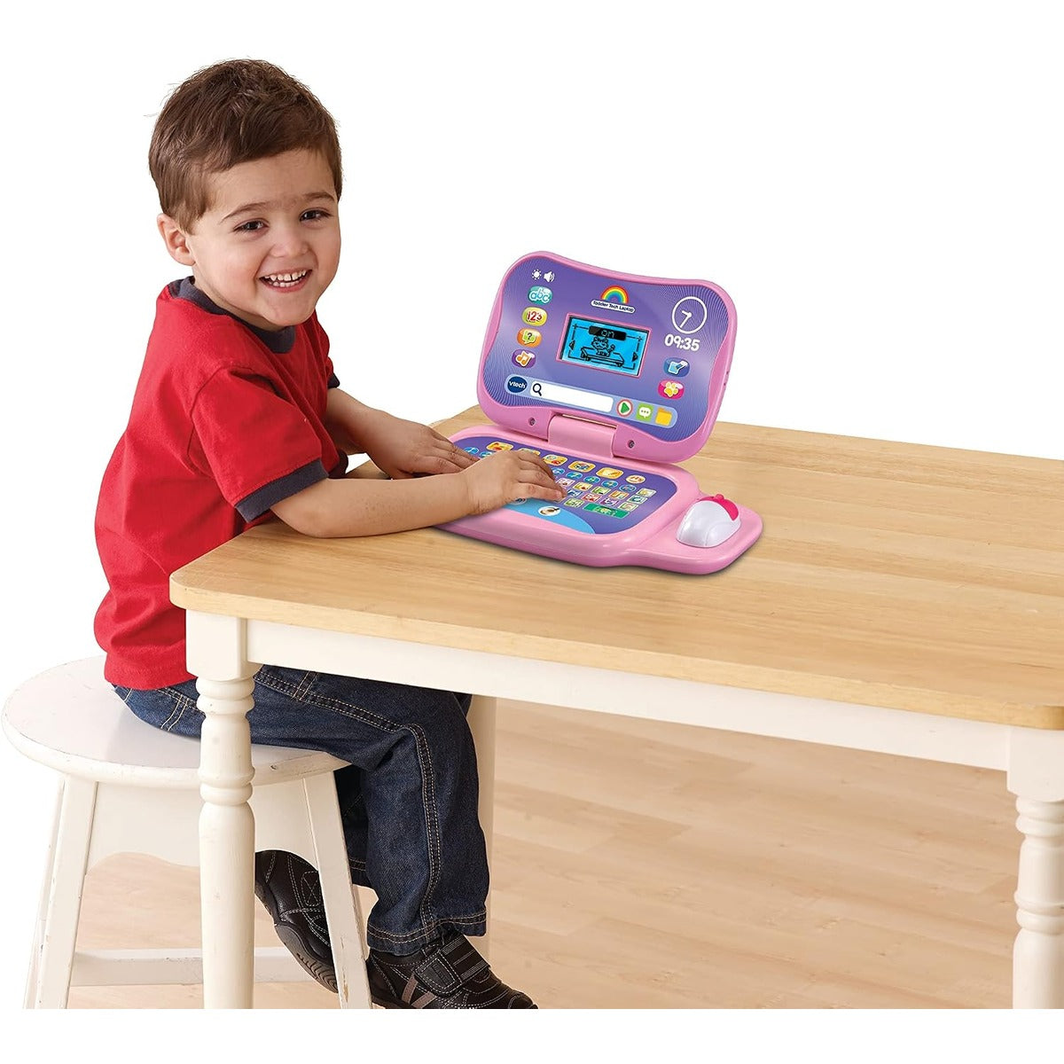 VTech - Toddler Tech Laptop, Pink Interactive Educational Computer Toy, 20 Games for Pre