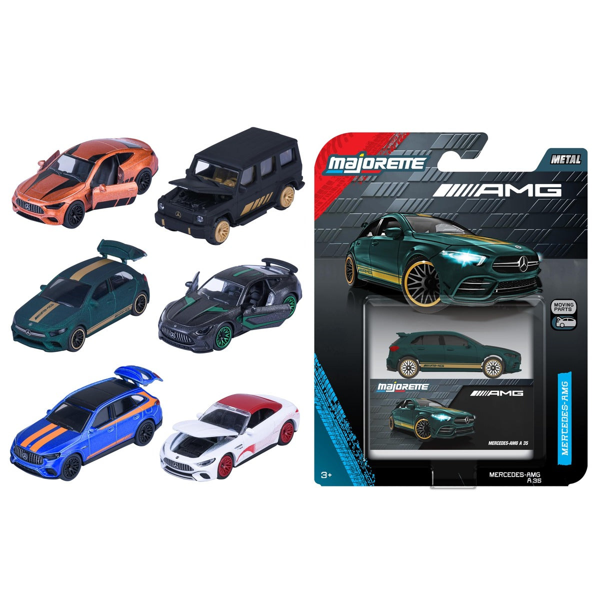 Majorette Mercedes-AMG Deluxe Cars -Set of 6