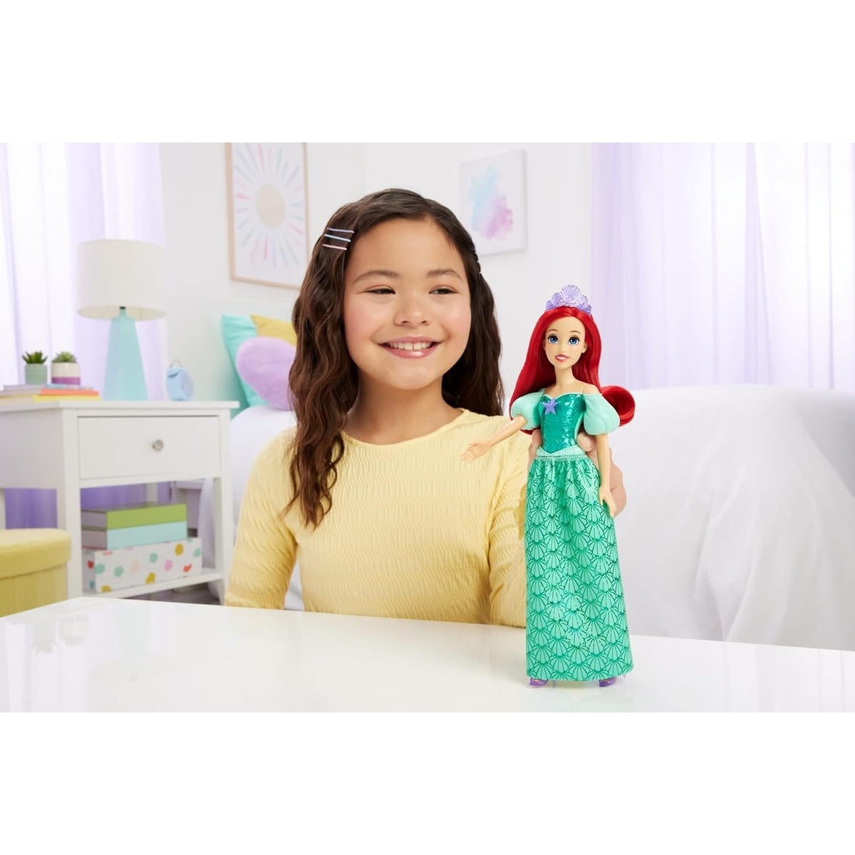 Mattel Disney Princess Ariel Doll in Sparkling Fashion with Removable Skirt
