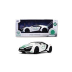 Dubai Police Porsche 911 GT3 Die-Cast Collectible Model Car with Opening Doors, Freewheel Vehicle, 1:24 Scale, White/Green
