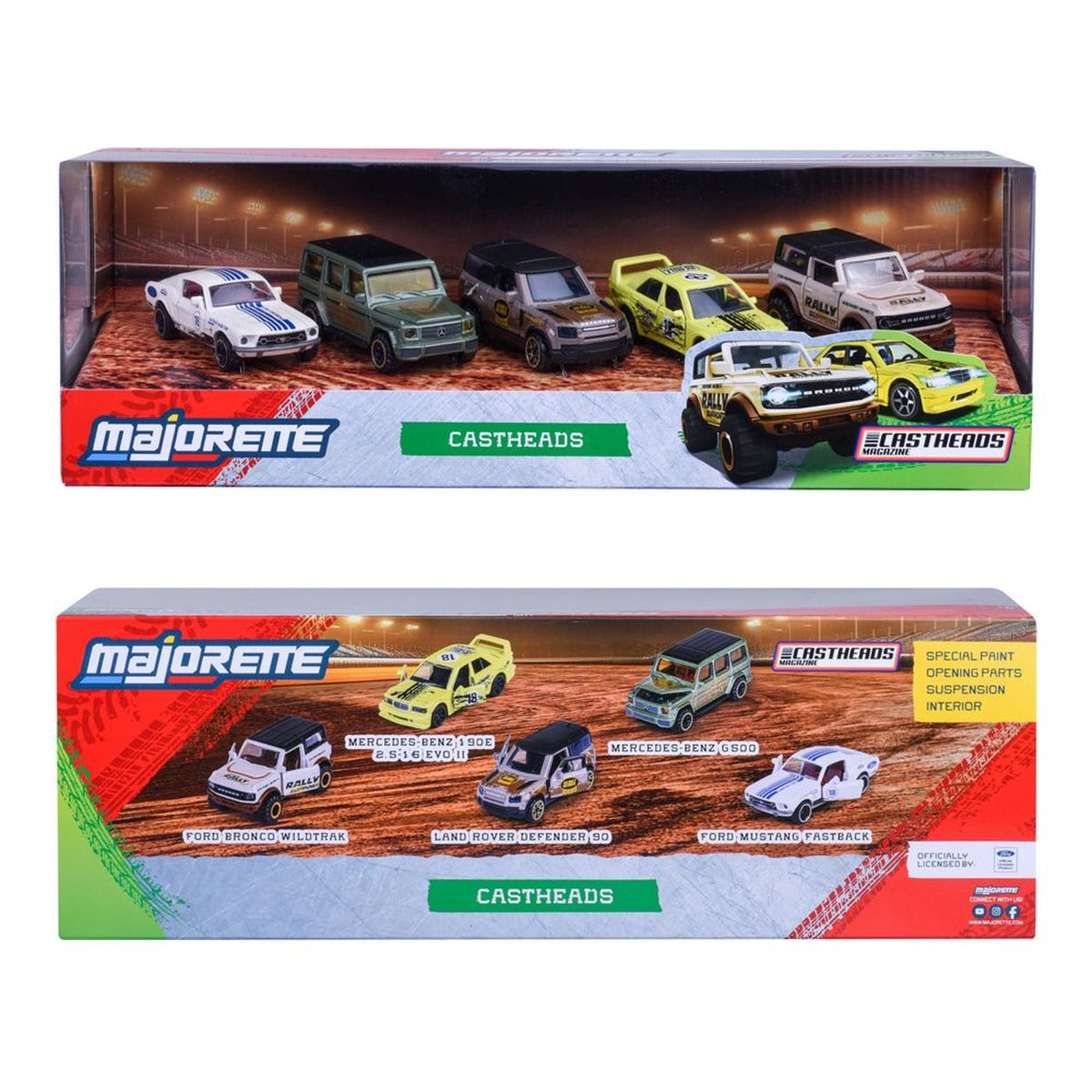 Majorette - Castheads 5 Diecast Metal Toy Cars