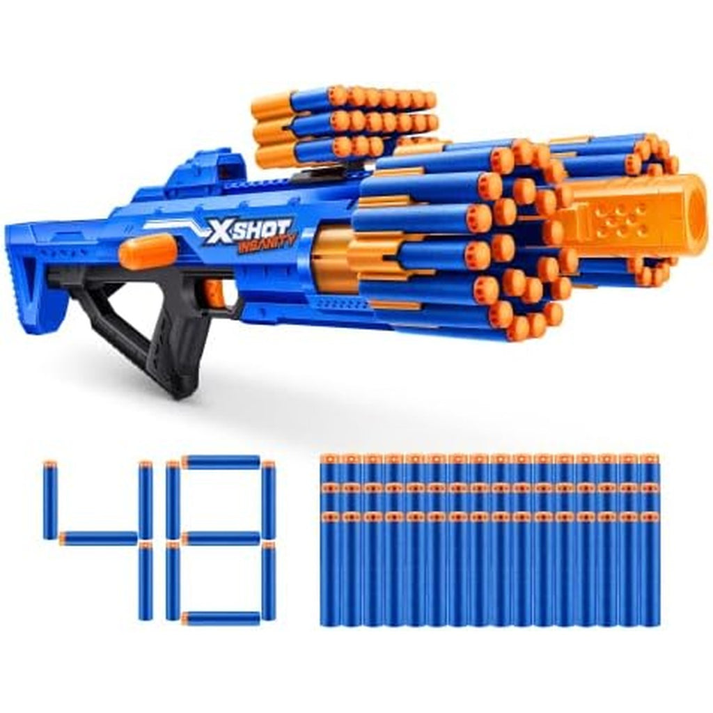 XSHOT Insanity Bezerko by ZURU with 48 Darts, Air Pocket Technology Darts and Dart Storage, Outdoor Toy for Boys and Girls, Teens and Adults