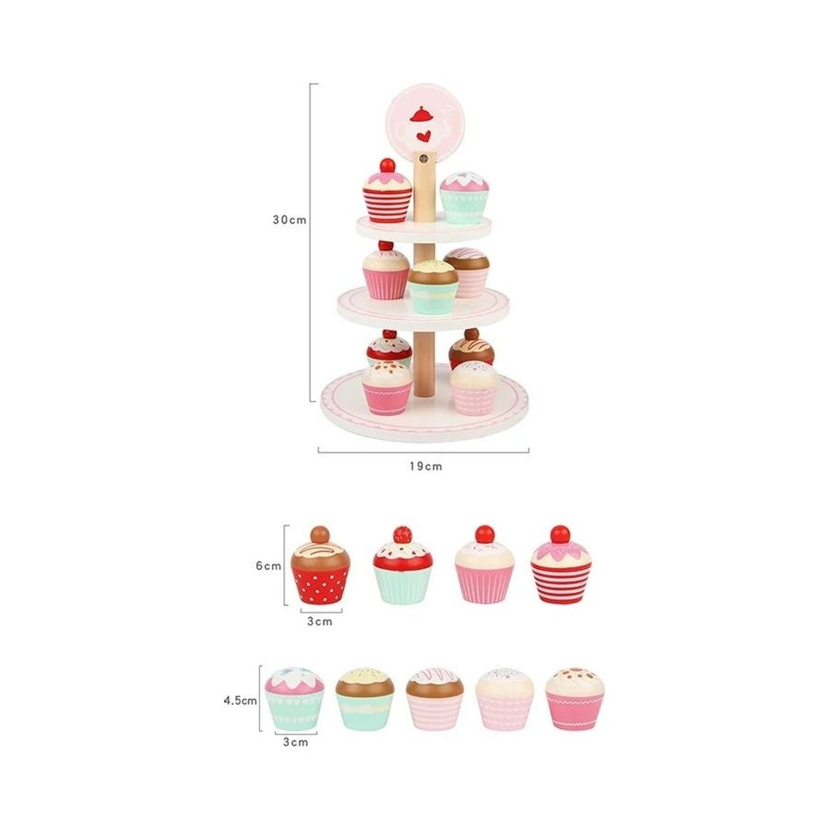 32-2044 Wooden Dessert Kitchen Play Set