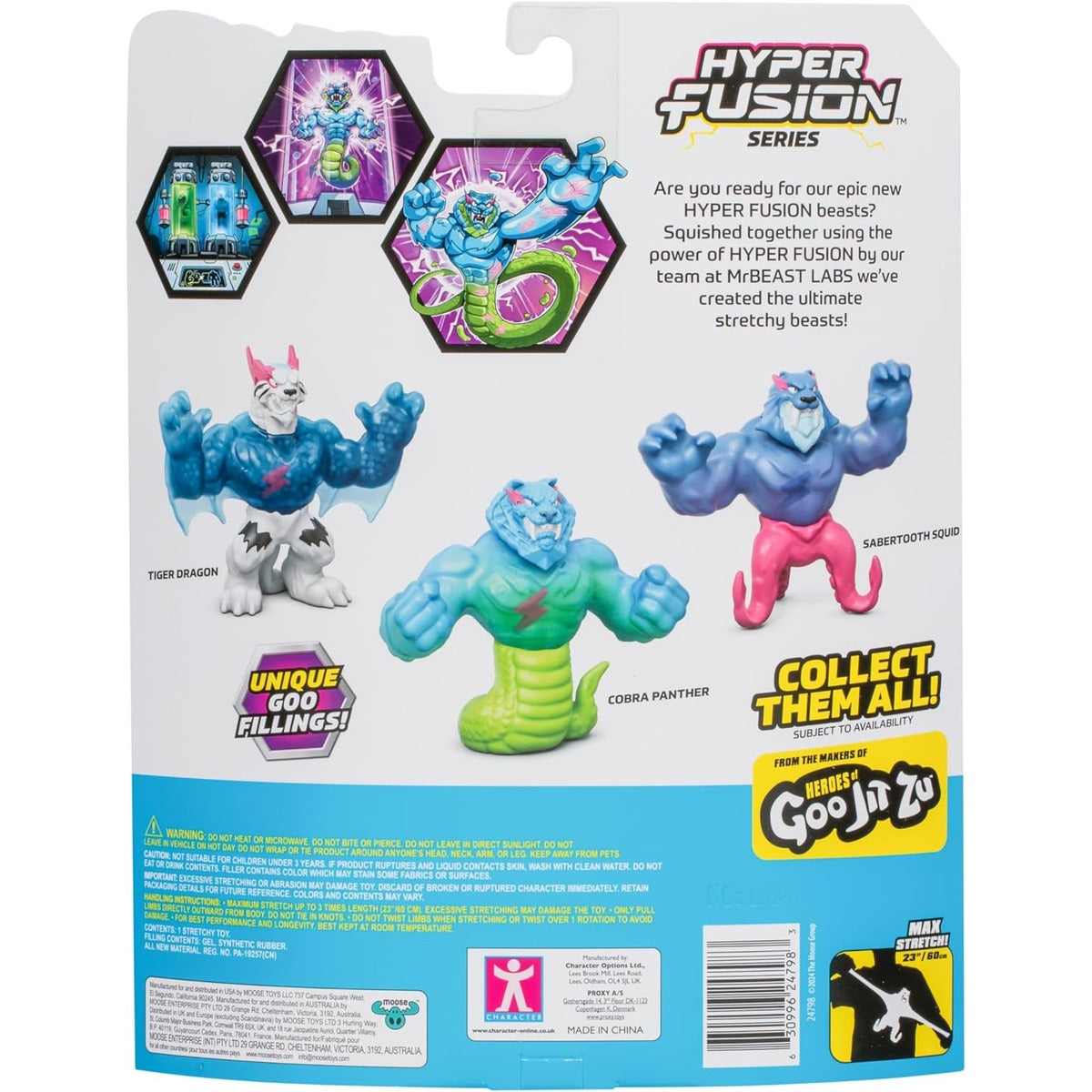 MrBeast Lab - Hyper Fusion Stretchy Hero, Sabertooth Squid