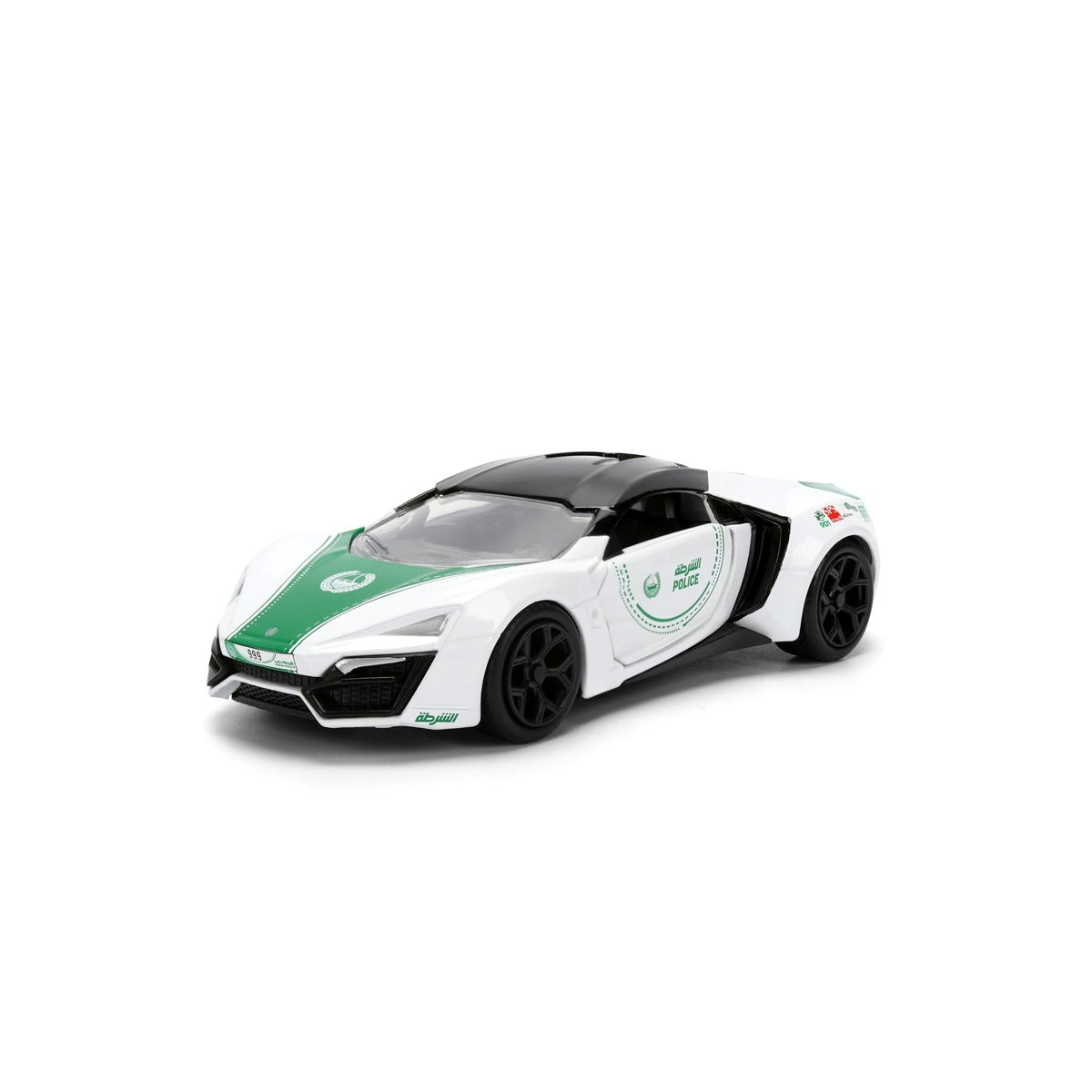 Jada - 1:32 Dubai Police With Motor Lykan Hyper Sport - White/Green