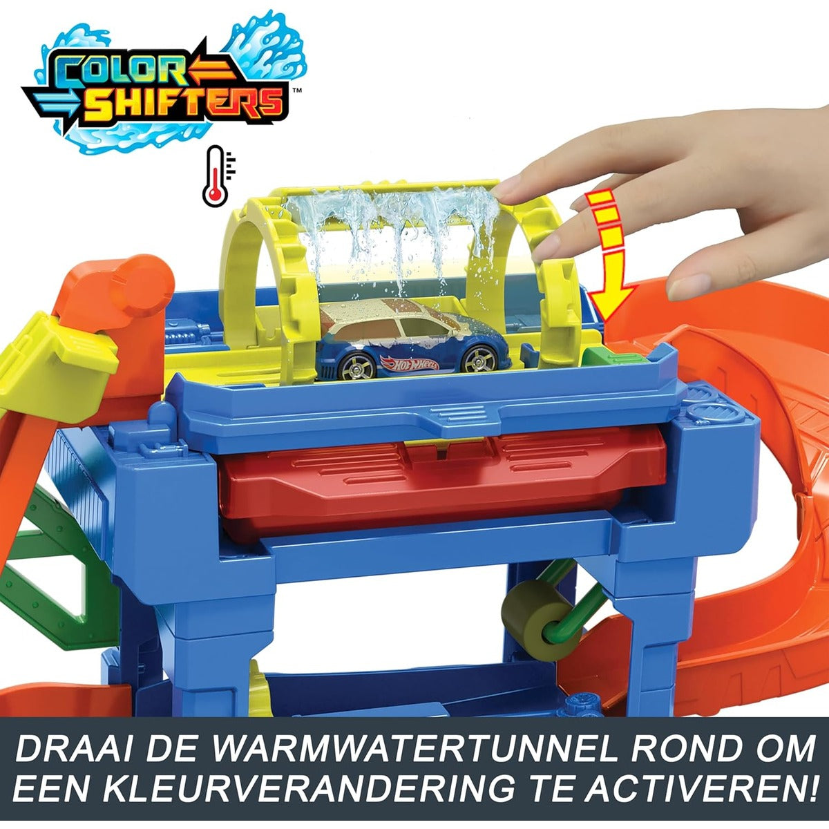 Hot Wheels City Tunnel Twist Car Wash & Color Shifters Vehicle in 1