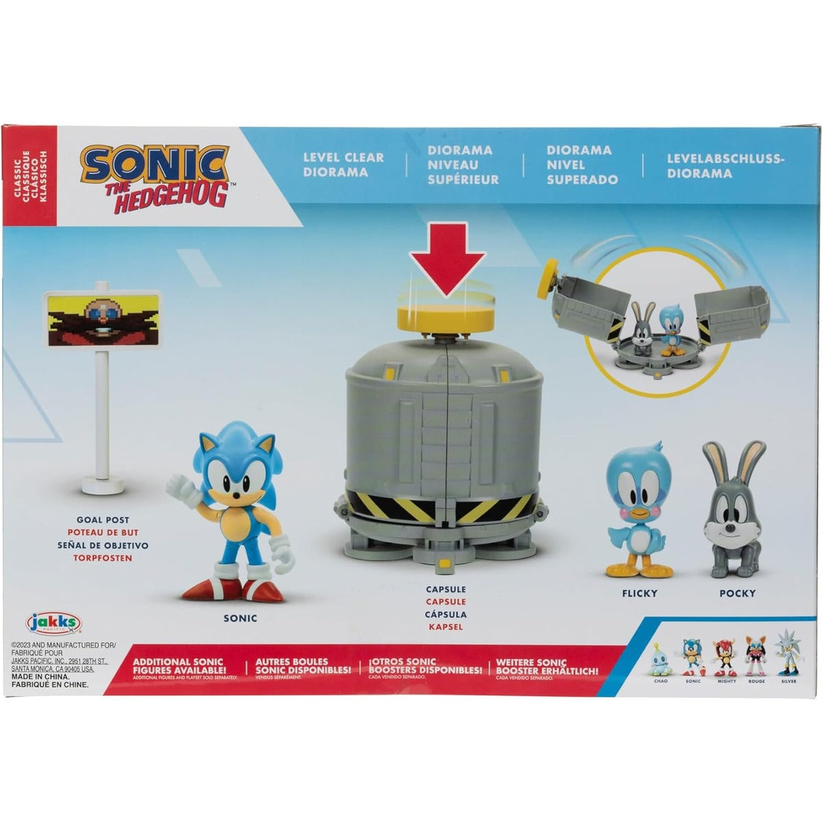 Sonic The Hedgehog 2.5" Level Clear Diorama with Sonic, flicky & Pocky