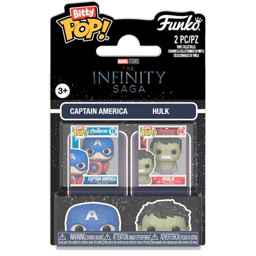 Bitty Pop! Marvel Infinity Saga: Captain America & Hulk 2Pk