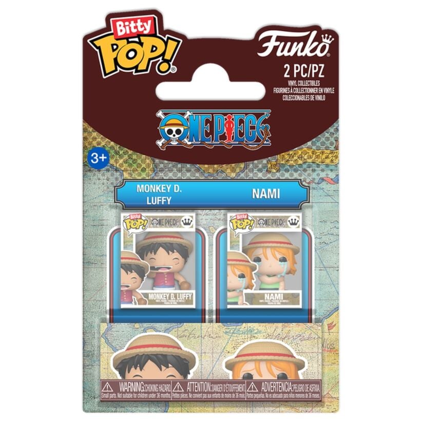 Bitty Pop! Animation: One Piece - Luffy & Nami 2Pk